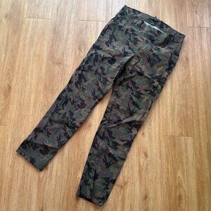 Savage Art Stretch Mid Rise Ankle Pants Camo Green Multi Women’s Size XL